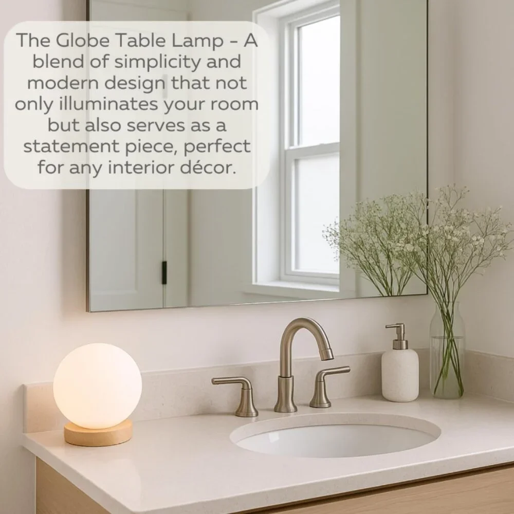 Glass Globe Light with LED Bulb - A